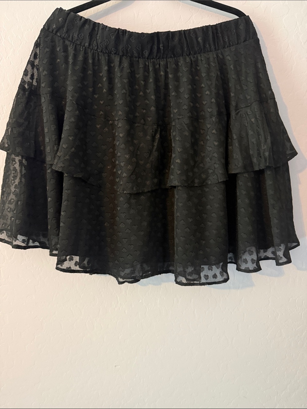 torrid Black Tiered Ruffle Mini Skirt